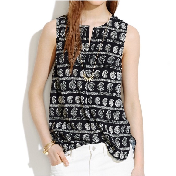 Madewell Tops - Madewell / Novella Moroccan Stripe Black White S